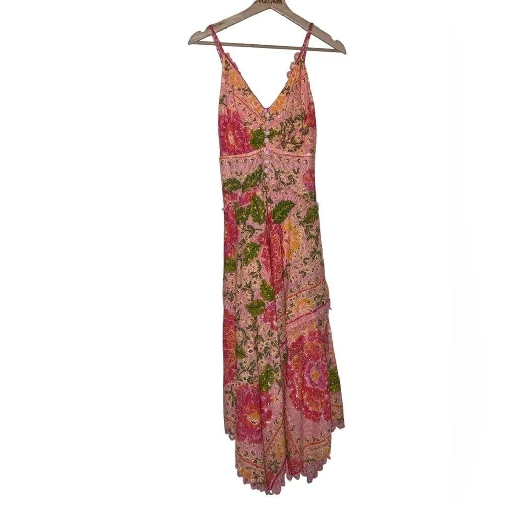 FARM RIO Blooming Floral Embroidered Handkerchief Dress - Picture 7 of 15